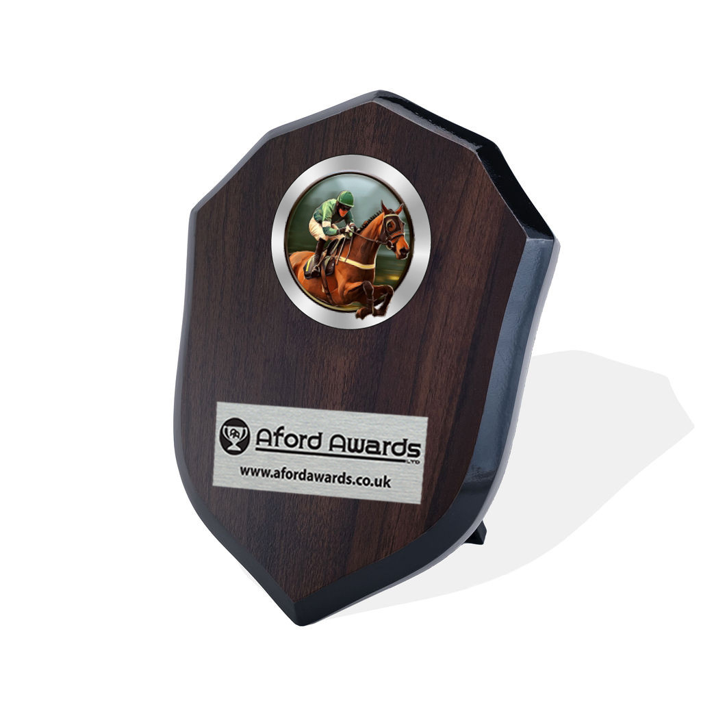 Equestrian Walnut Shield