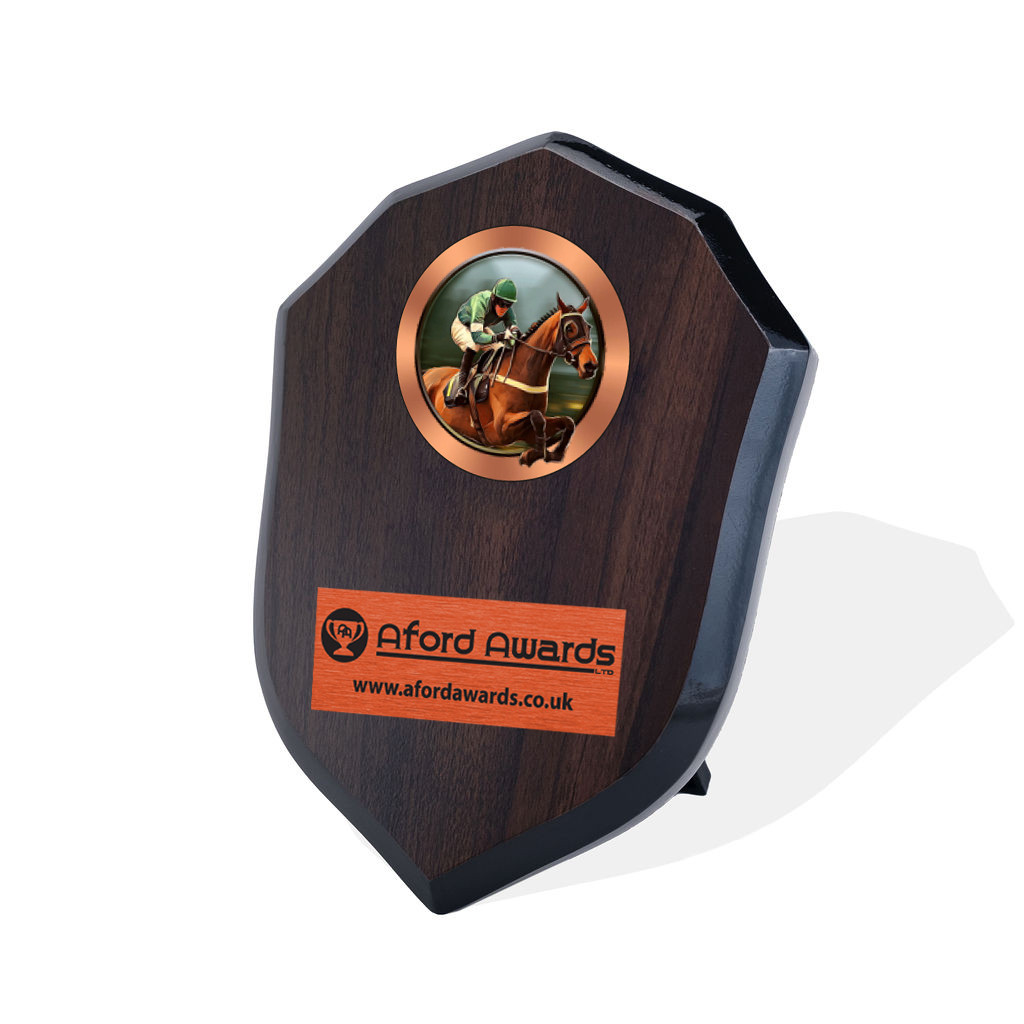 Equestrian Walnut Shield