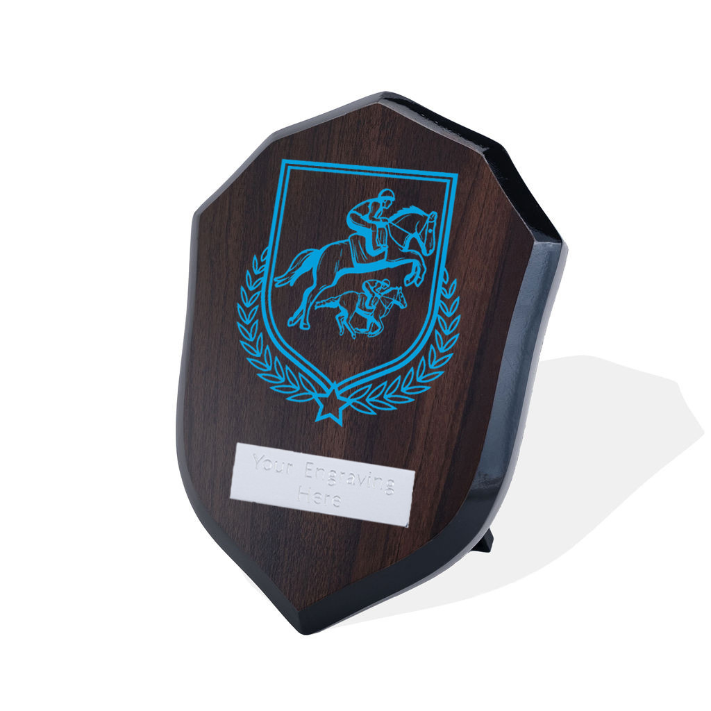 UV Colour Printed Equestrian Walnut Shield