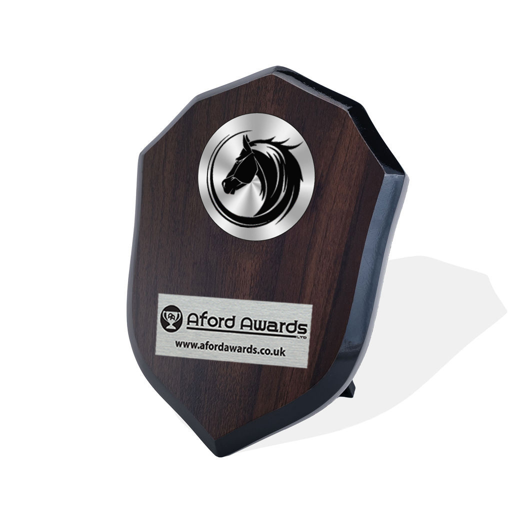 Equestrian Walnut Shield