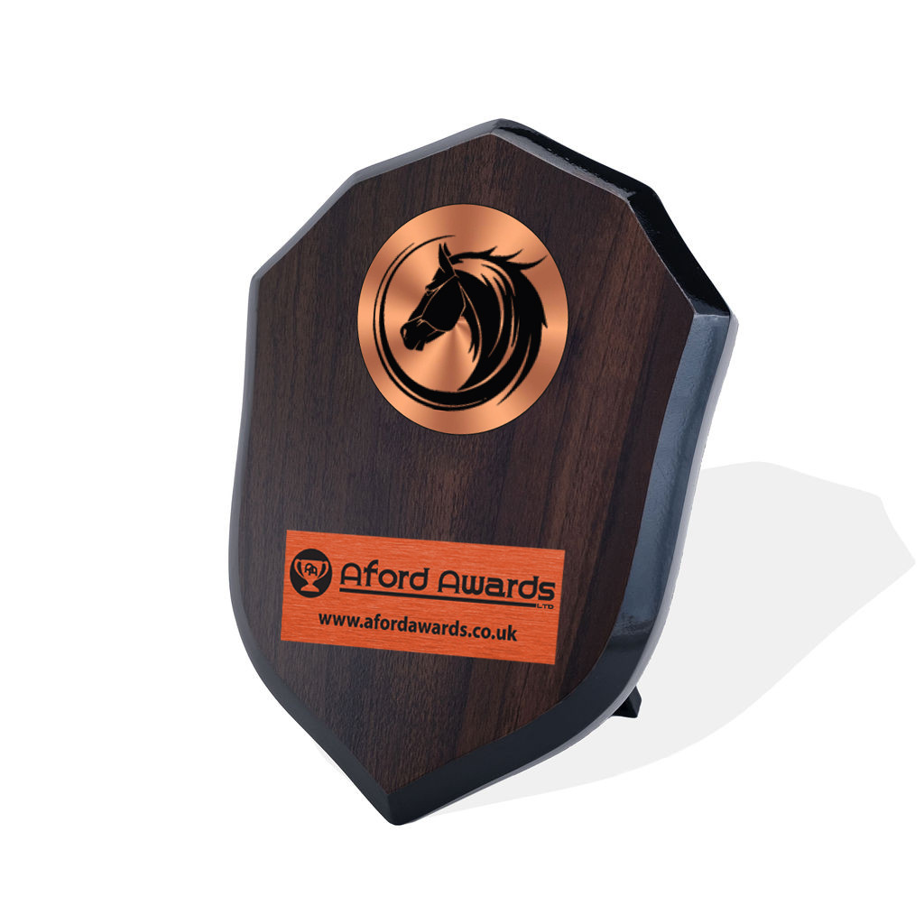 Equestrian Walnut Shield