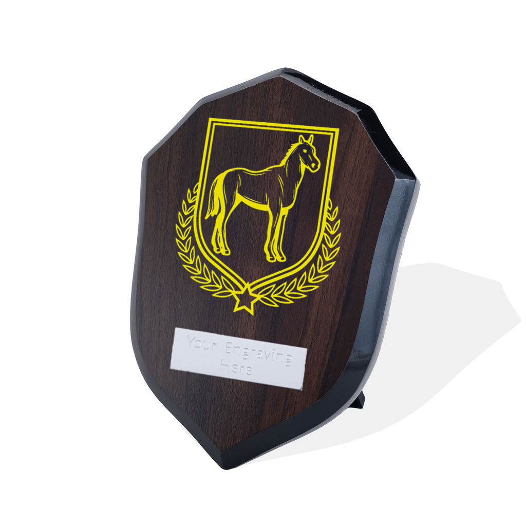 UV Colour Printed Equestrian Walnut Shield