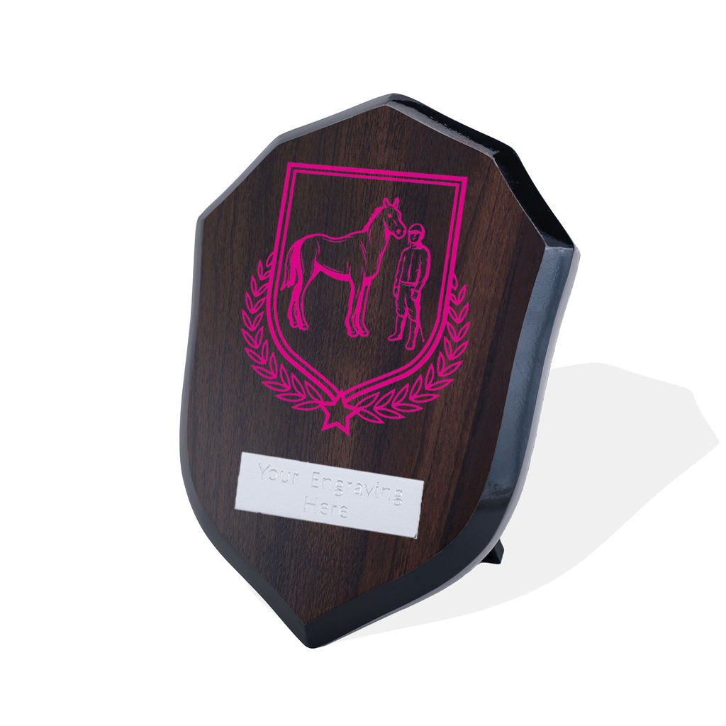 UV Colour Printed Equestrian Walnut Shield