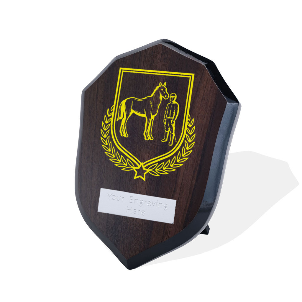 UV Colour Printed Equestrian Walnut Shield