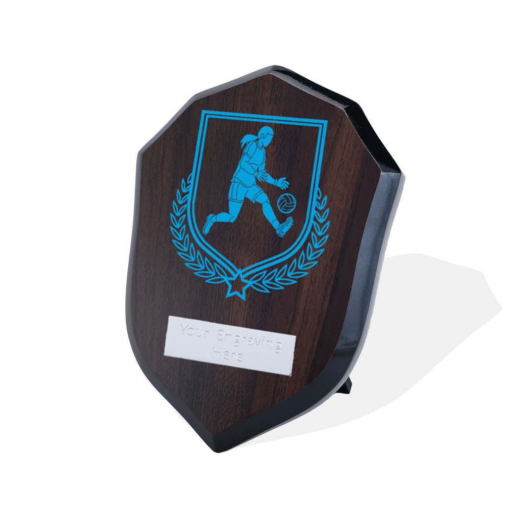 UV Colour Printed Gaelic Football Walnut Shield
