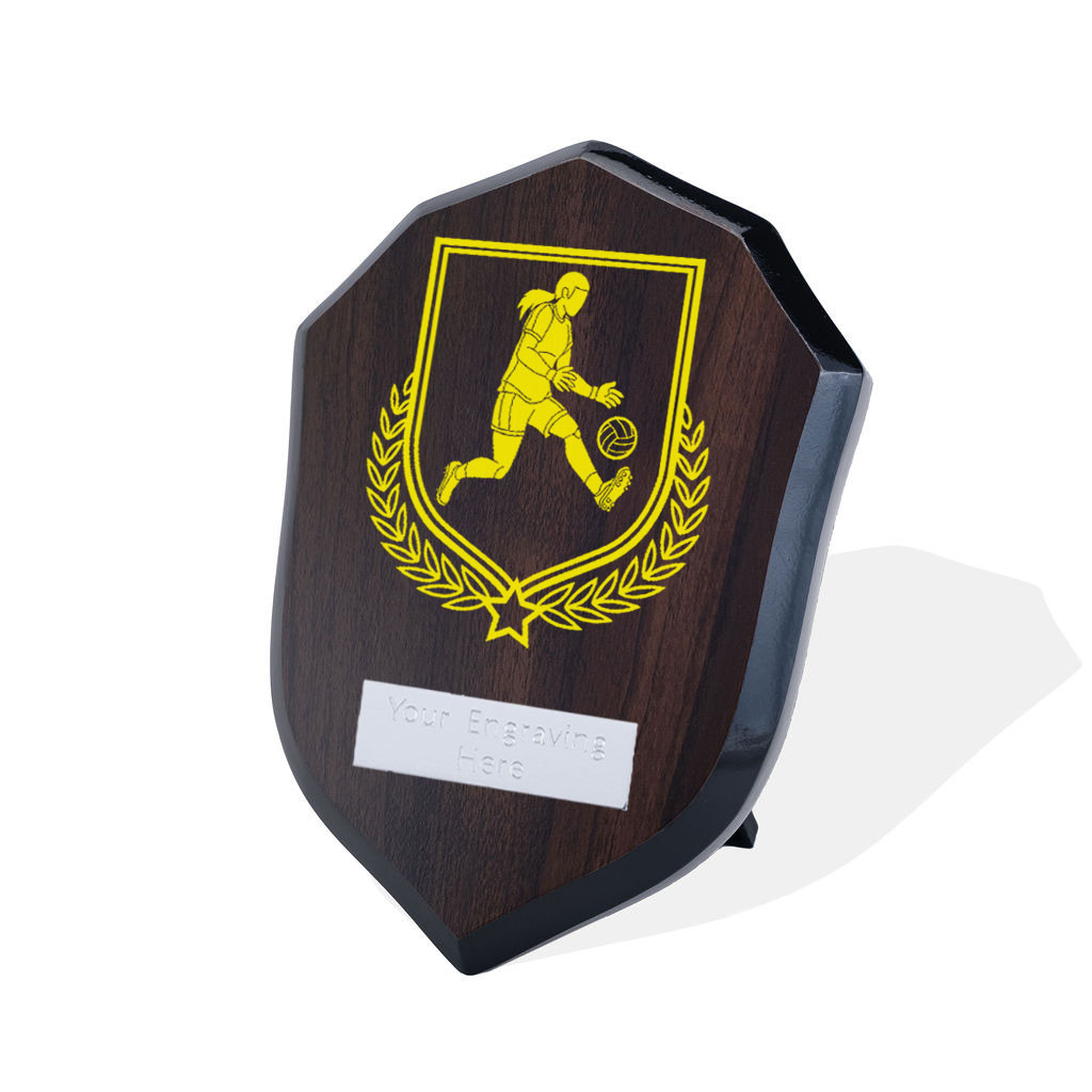 UV Colour Printed Gaelic Football Walnut Shield