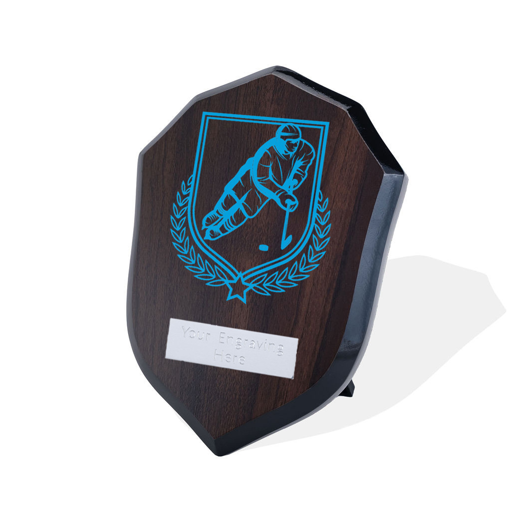 UV Colour Printed Ice Hockey Walnut Shield