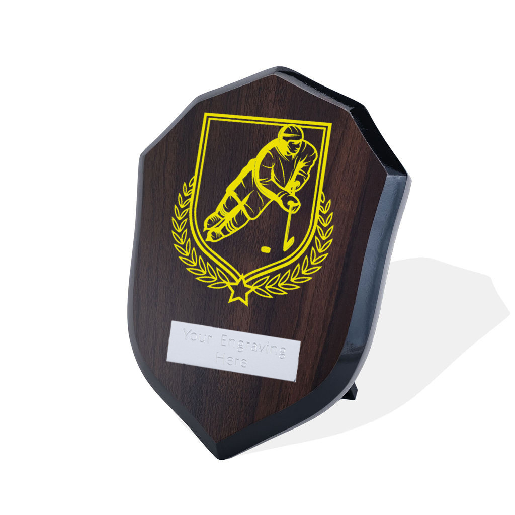 UV Colour Printed Ice Hockey Walnut Shield