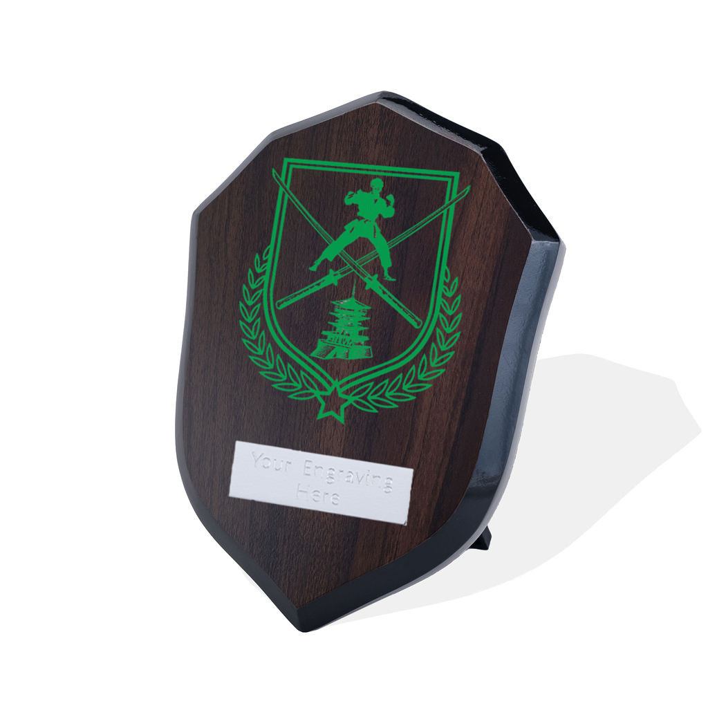 UV Colour Printed Martial Arts Walnut Shield
