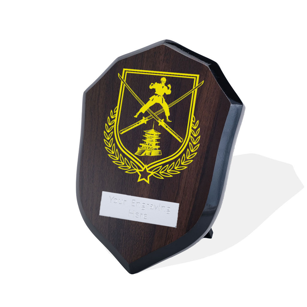 UV Colour Printed Martial Arts Walnut Shield