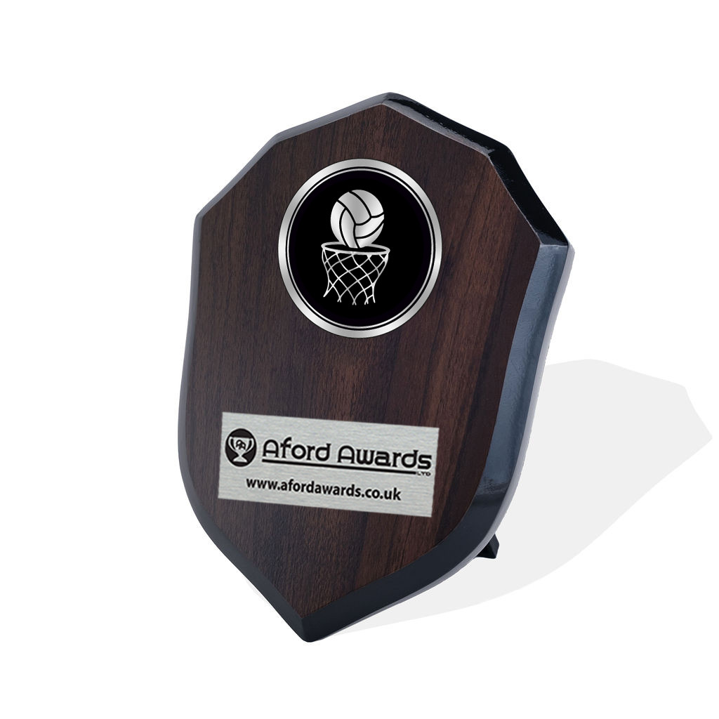 Netball Walnut Shield