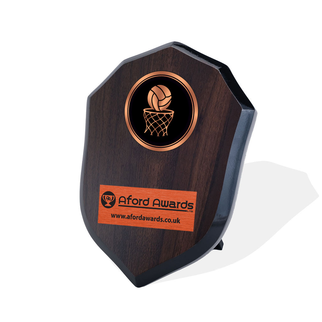 Netball Walnut Shield
