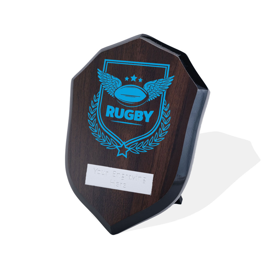 UV Colour Printed Rugby Walnut Shield