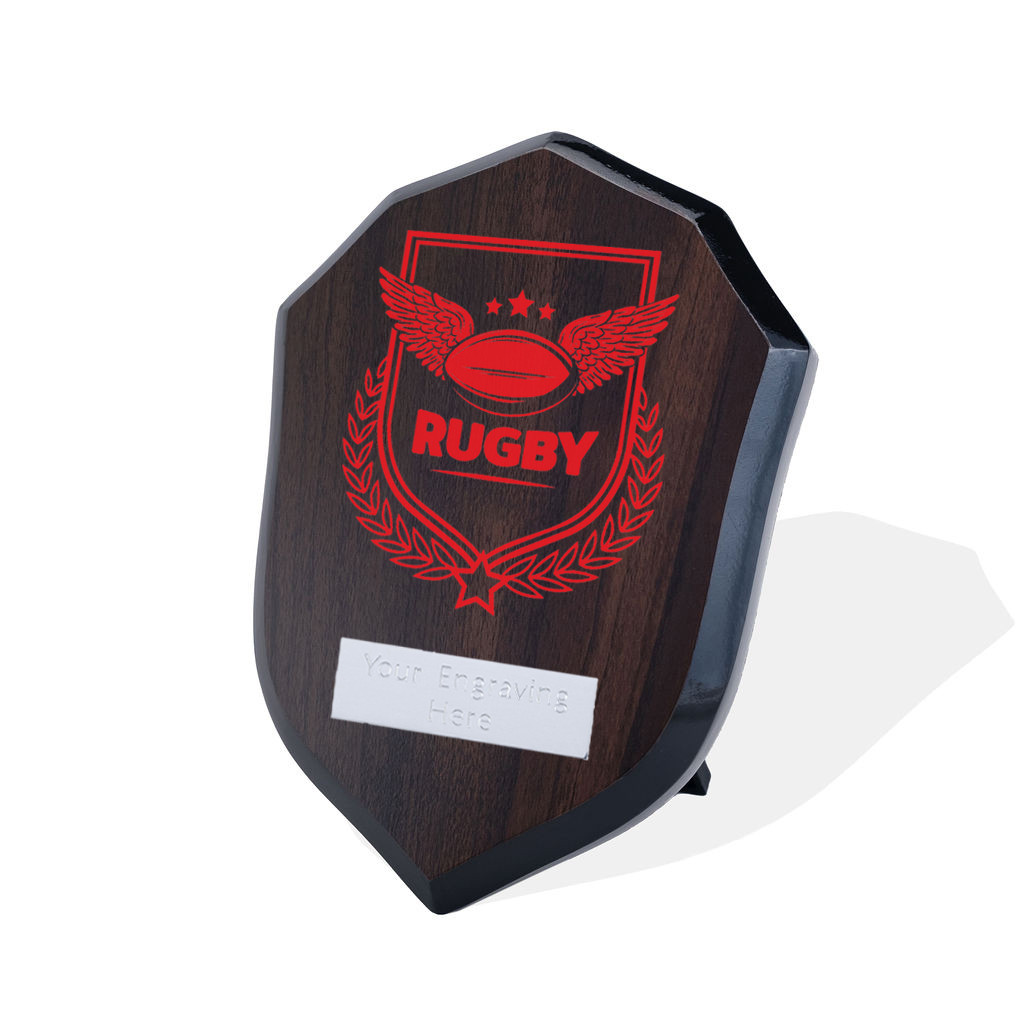 UV Colour Printed Rugby Walnut Shield