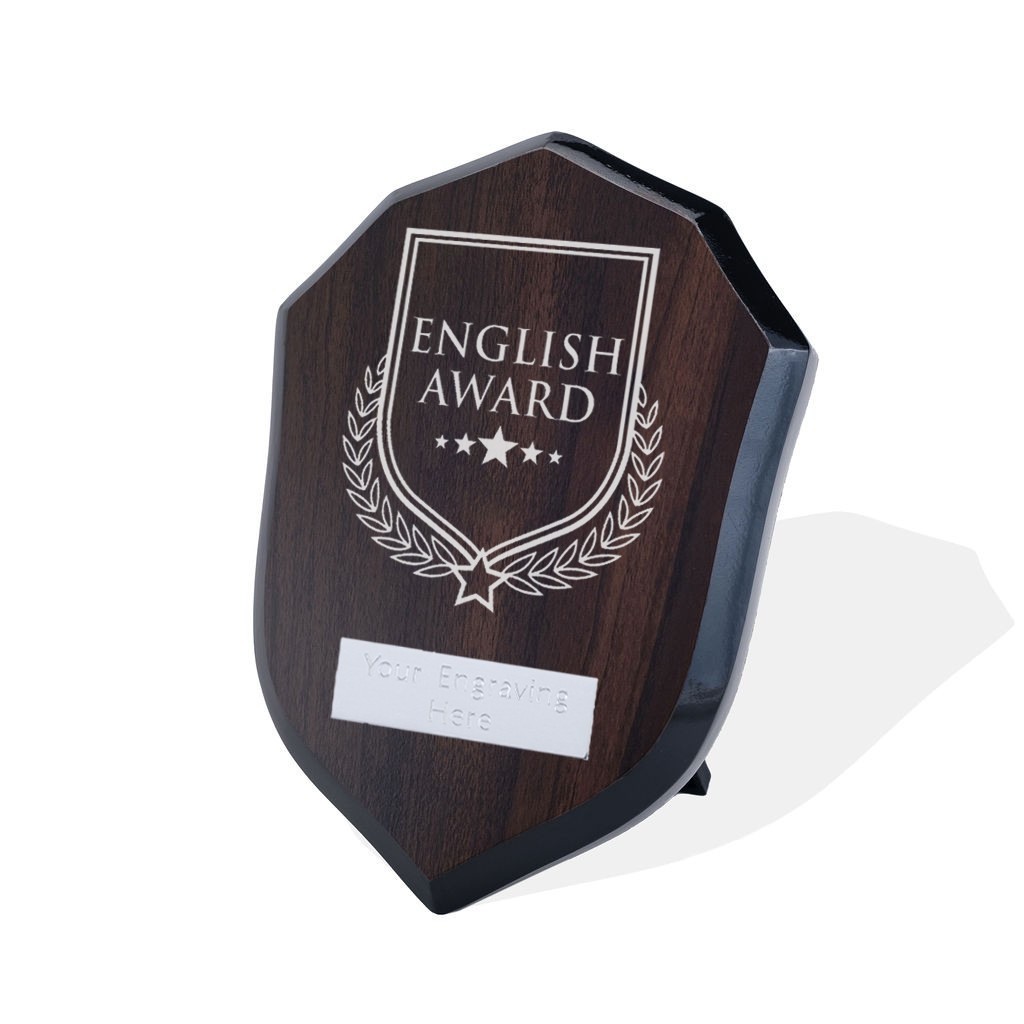 UV Colour Printed English Award Walnut Shield