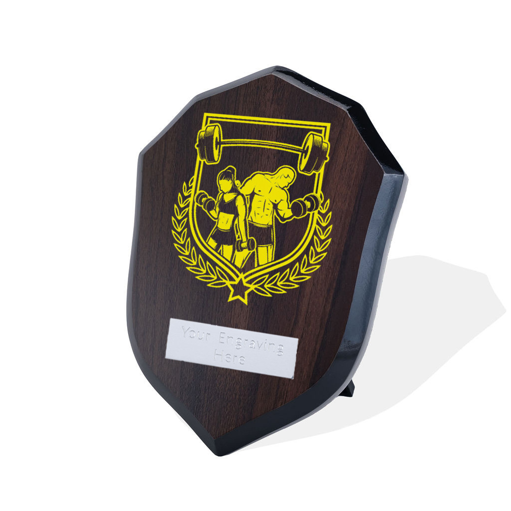 UV Colour Printed Weightlifting Walnut Shield