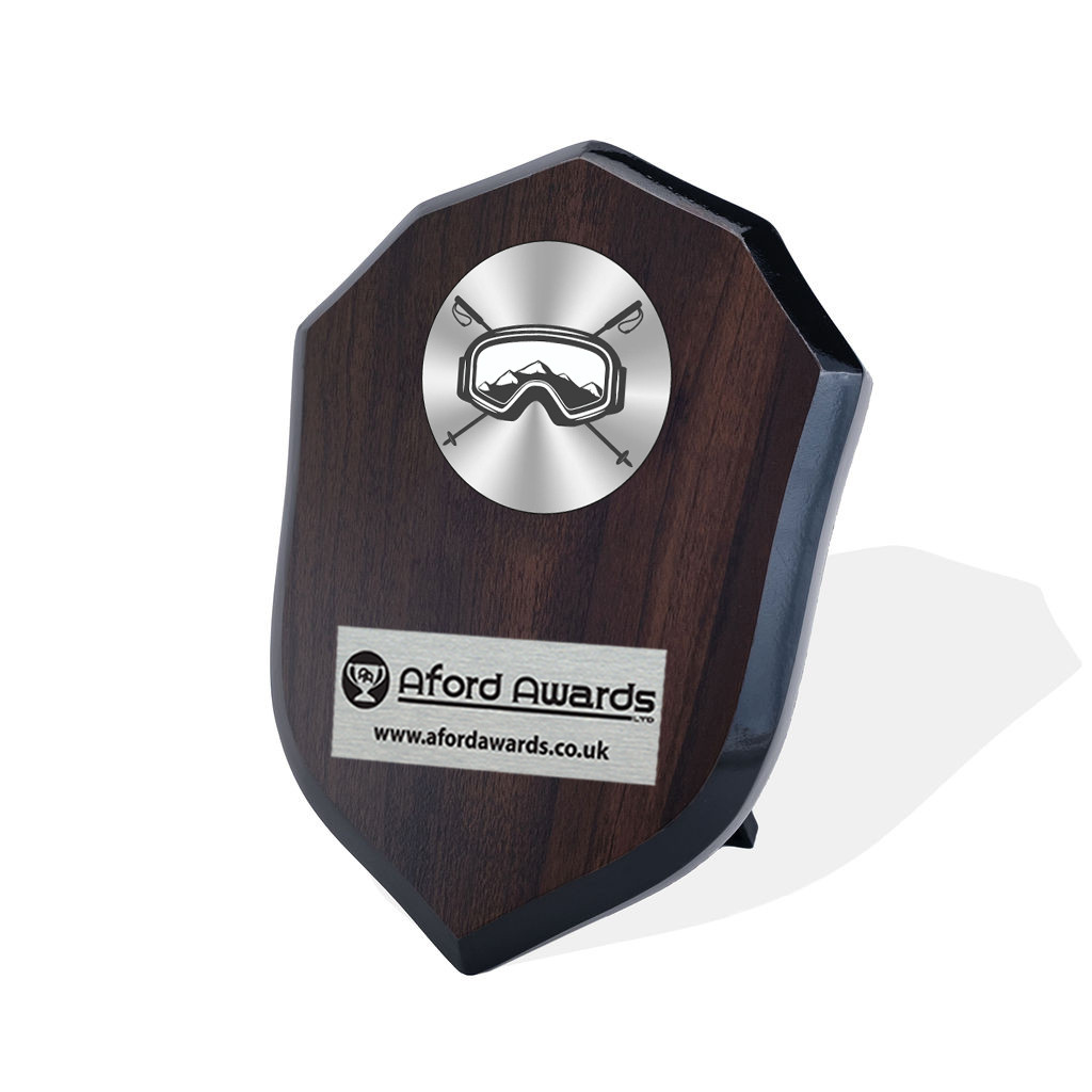 Winter Sports Walnut Shield