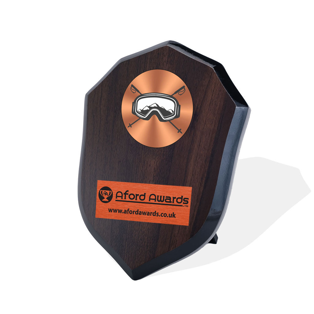 Winter Sports Walnut Shield