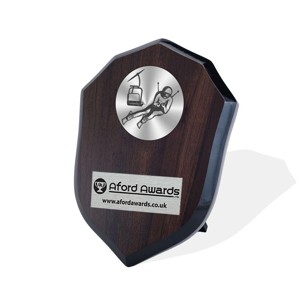 Winter Sports Walnut Shield
