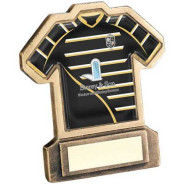 Bronze/Gold Resin Rugby Shirt Trophy