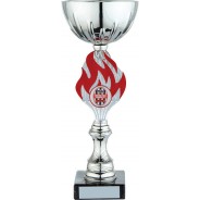 Silver Cup with Red Flame Trophy