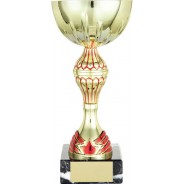 Gold Cup with Red Trim Trophy