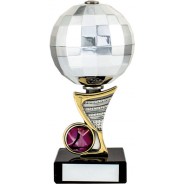Plastic Silver Disco Ball Trophy