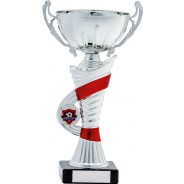 Silver Cup with Red Stripe Trophy
