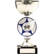 Silver Cup with Blue Star Trophy