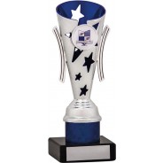 Silver and Blue Star Flute Trophy