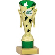Gold and Green Star Flute Trophy