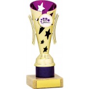 Gold and Purple Star Flute Trophy