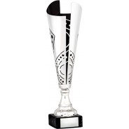 Silver and Black Dot Flute Trophy