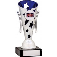 Silver and Blue Star Flute Trophy