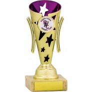 Gold and Purple Star Flute Trophy