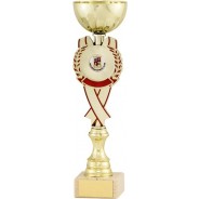 Gold Cup with Red Ribbon Detail