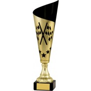 Gold / Black Fluted Motorsport Cup