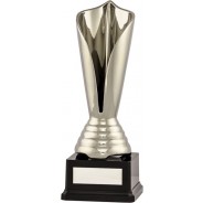 Silver Fluted Golf Cup on Black Base