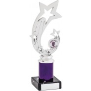 Silver and Purple Tower Trophy