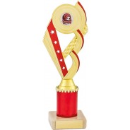 Red and Gold Tower Trophy