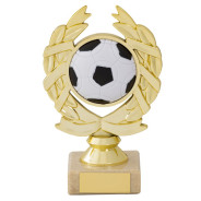 Gold Football Trophy On Marble Base