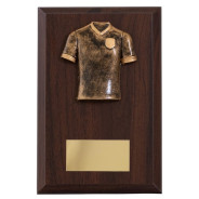 Rosewood Plaque With Football Jersey Award
