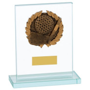 Golf Rectangle Glass Plaque Award