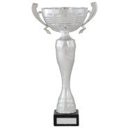 Silver Presentation Cup On Black Marble Base