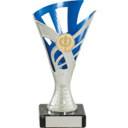 Silver/Blue Dance Plastic Trophy