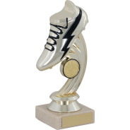 Flash Gold Football Boot on Cream Marble Base