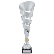 Silver Spiral Trophy on Marble Base