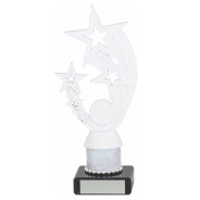 White Star Award on Black Marble Base