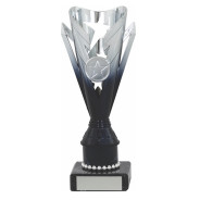 Silver and Black Flute on Black Marble Base
