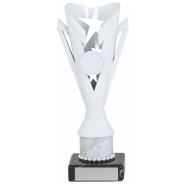 White Flute on Black Marble Base